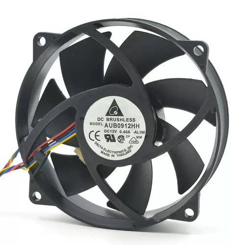 台达 AUB0912HH 12V 0.40A 9025 9CM CPU 四线PWM 温控散热风扇