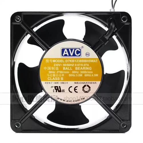 AVC 12038交流风机 230V D7KB1238BBH5WAT 12CM/厘米机柜散热风扇