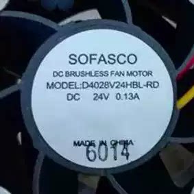 全新D4028V24HBL-RD 24V 0.13A 4028 40CM 滚珠轴承静音散热风扇
