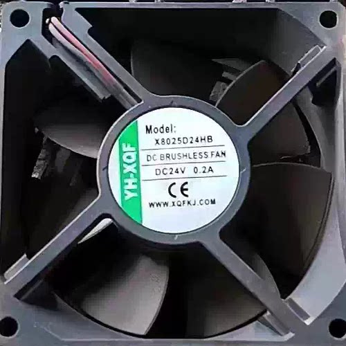 全新 YH-XQF X8025D24HB DC24V 0.2A 变频器散热风扇 8CM