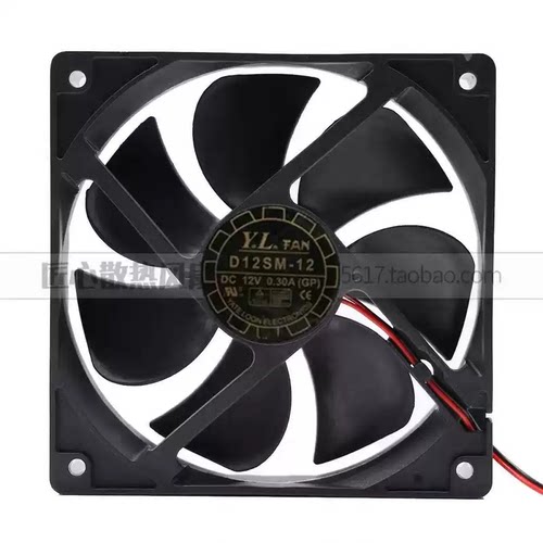 悦伦D12SM-12 D12SL-12 D12SH-12 12V 0.30A电源静音散热风扇