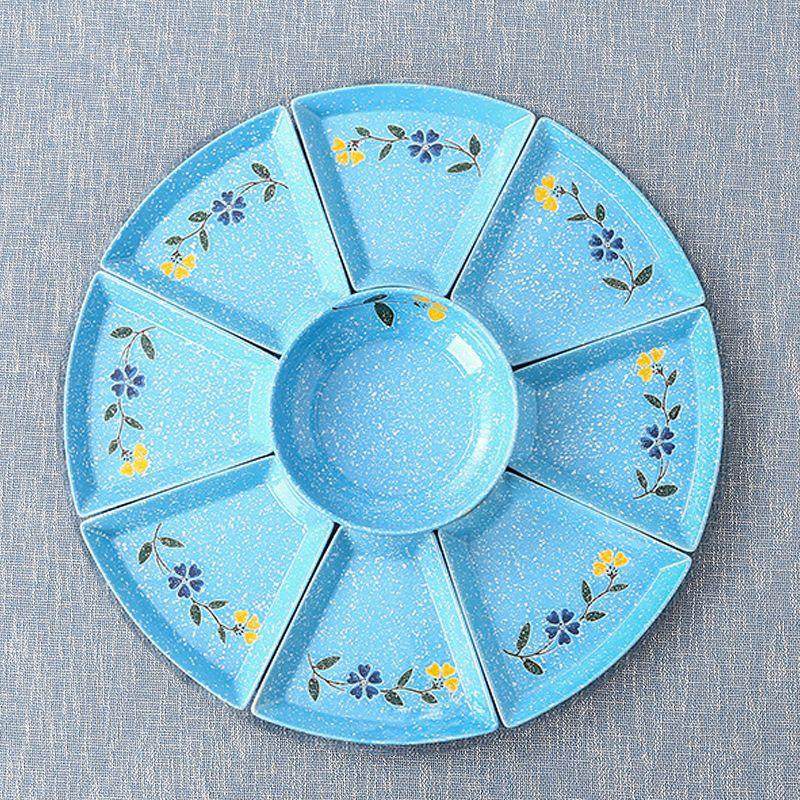 网红同款陶瓷菜盘子套装圆桌团圆圆形扇形创意家用拼盘餐具组合,餐饮具,可降解餐具/环保餐具,淘宝优惠券,粉丝福利购,淘宝优惠卷