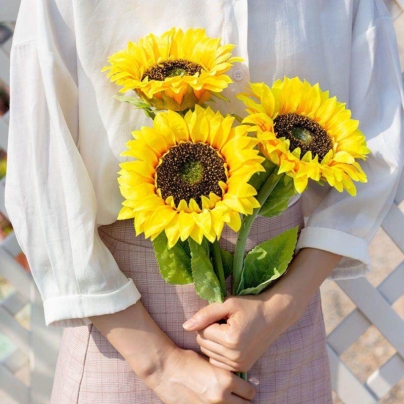 向日葵仿真花束摆件干花手捧假花客厅落地装饰电视柜餐桌插花摆设,鲜花速递/花卉仿真/绿植园艺,仿真花,淘宝优惠券,粉丝福利购,淘宝优惠卷