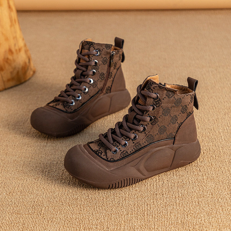 短靴2025秋冬季新款百搭休闲舒适加绒厚底马丁靴女大码女鞋41-43,女鞋,马丁靴,淘宝优惠券,粉丝福利购,淘宝优惠卷