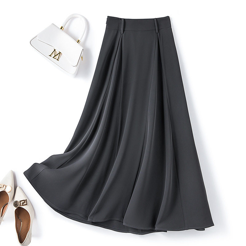 高腰百褶裙通勤半身裙夏裙子感女2026年高级伞裙中长款新款a字裙