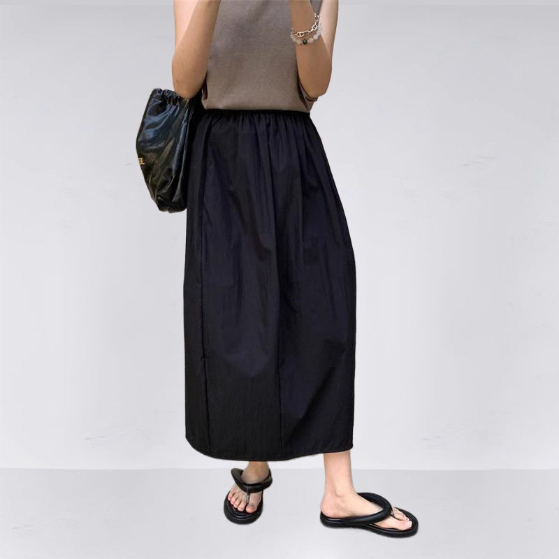 高级裙春夏半身感女2026新款白色花苞裙法式云朵半裙夏季中长裙子