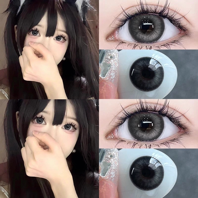 棕灰黑色美瞳半年抛棕色大小直径隐形眼镜旗舰店网红款自然学生党