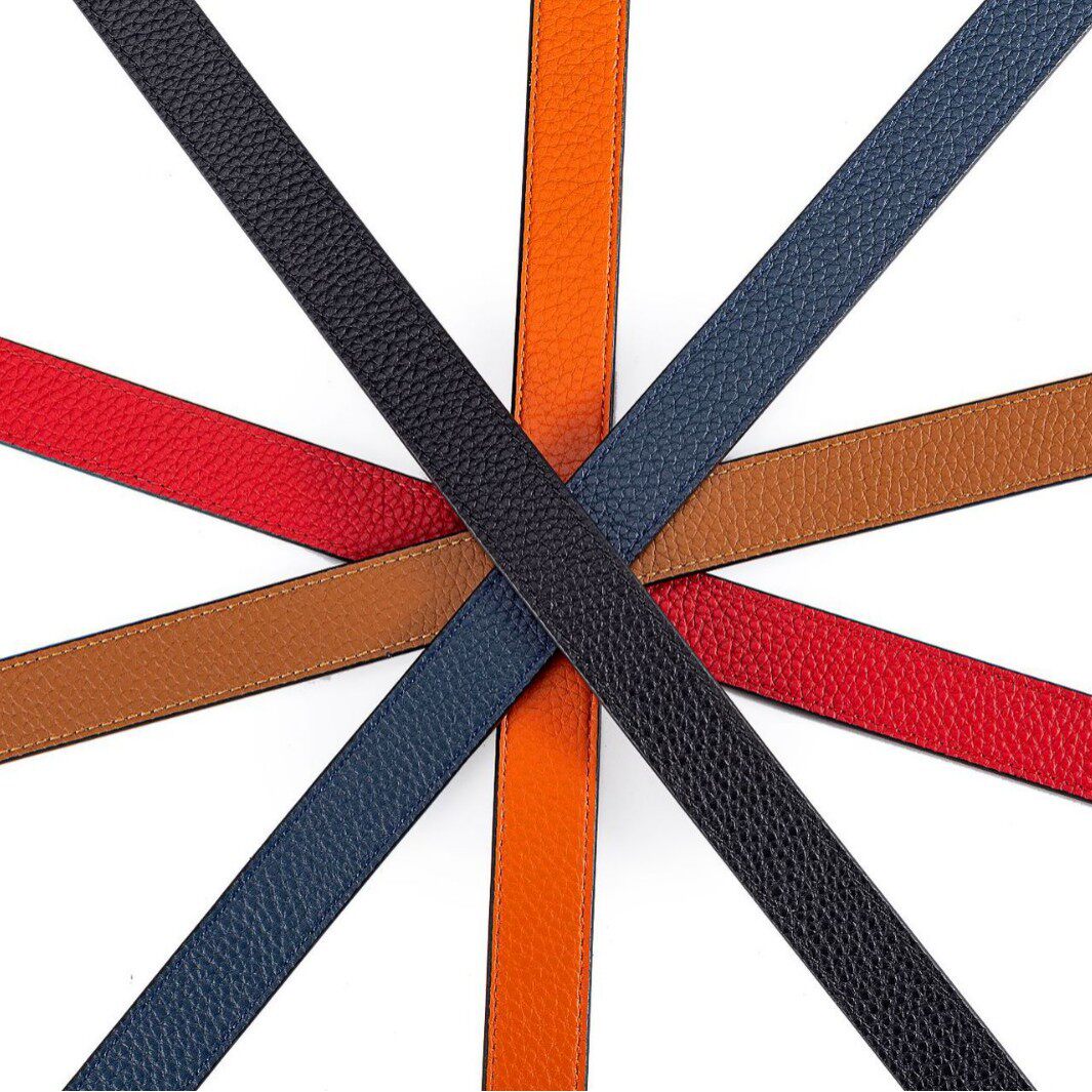 轻奢TOGO头层牛皮真皮腰带女士多色无扣高品皮带百搭简约宽2.5cm