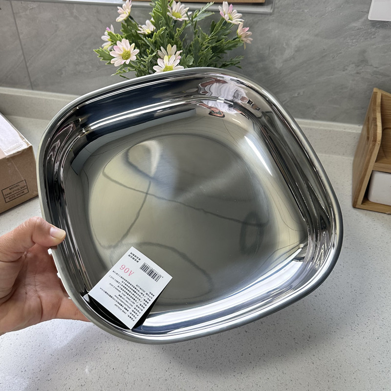 Chockmen 18-10不锈钢 加深加厚多用盘 备菜盘 水果盘电磁炉可用,餐饮具,盘,淘宝优惠券,粉丝福利购,淘宝优惠卷