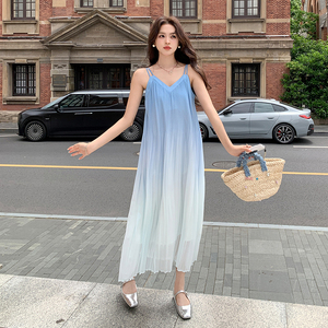 新款渐变连衣裙2467P105控158图片