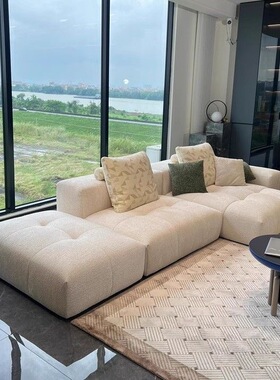 saba 像素沙发模块组合原版复刻客厅沙发摩图雪尼尔磨砂布沙发