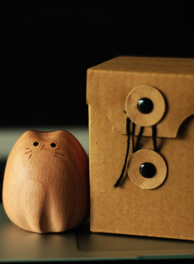 设计师原创 圆滚滚 萌宠龙猫 芳香 扩香木摆件生日六一儿童节礼物