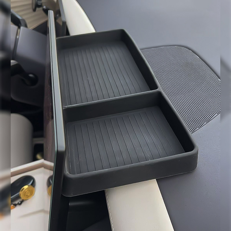 适用于26款日产N6车载屏幕导航纸巾收纳盒屏幕后储物盒硅胶款