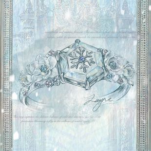 恋与深空黎深小茉莉冰雪茉莉白色戒指开口可调节食指戒送好友礼物