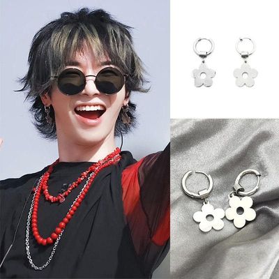 杭州演唱会华晨宇同款未来火星花朵耳环时尚耳扣男女应援周边饰品