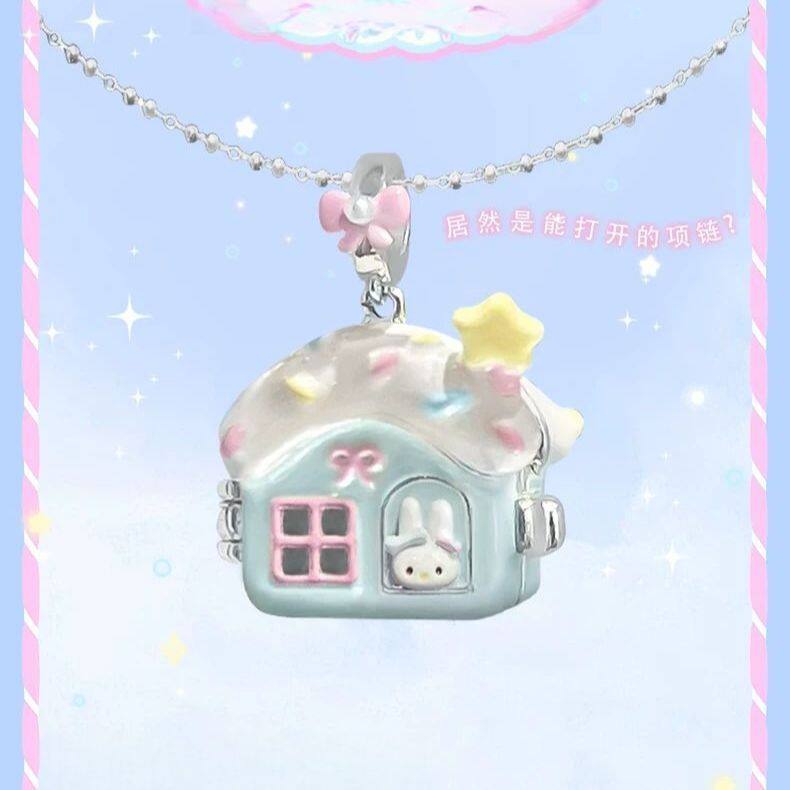新品！奶油甜品屋项链吊坠链女款戒指耳钉甜美耳环可爱饰品