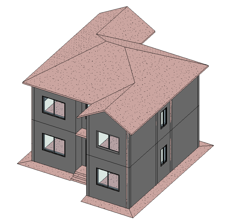 1+x初级BIM考试 2023年第二2期图纸素材 Revit参考模型别墅成品