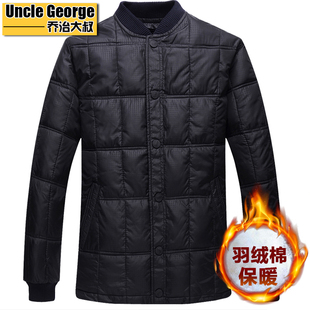 中年男士 羽绒棉外套棉袄内胆男 棉衣中老年人贴身内穿轻薄棉服大码