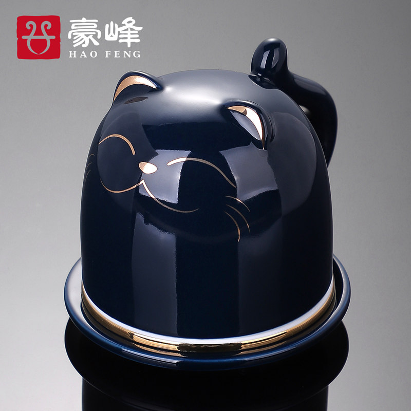 豪峰猫杯咖啡杯马克杯茶杯个人专用杯创意陶瓷茶水过滤水杯杯子|ruв категории посуда, кофе, кофе - от Buy2taobao.com для оказания профессиональной услуги покупки агента Taobao