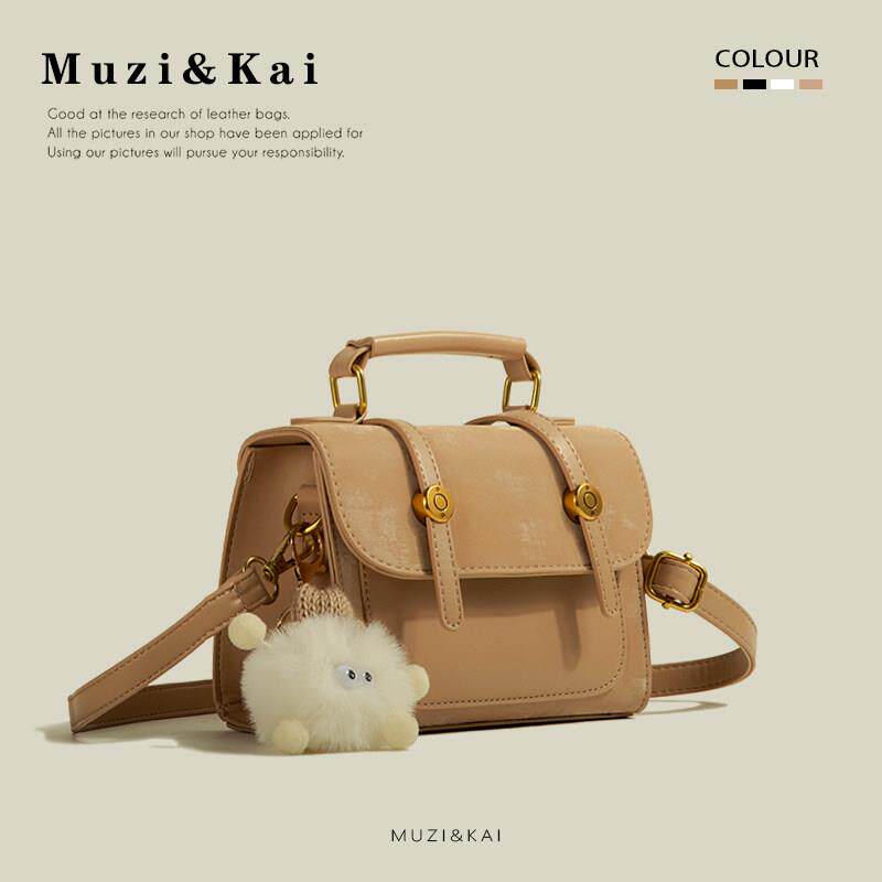 【全球购】包包手提小方包包女2026新款潮百搭英伦风单肩斜挎邮差