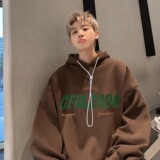 2024冬季华棉复合加绒加厚连帽印花卫衣男B213-8088-P70控88，男装卫衣，星座617A-4