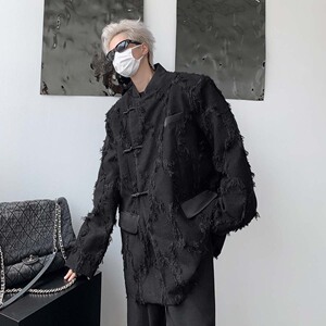 小众复古立领夹克男重工艺风潮牌外套 B213-0037-P178图片