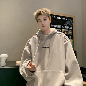现货 华棉复合加绒加厚铆钉卫衣男印花 B213-8122-P70控88图片
