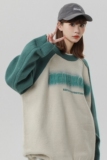 2024秋冬拼接撞色毛衣女字母钢印印花针织衫B213-8077-P70控88，女装针织衫/毛衣，星座617A-4