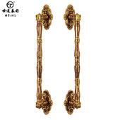 世连泰好拉手全铜欧式 仿古明装 纯铜实木双开门大门拉手把手对开门