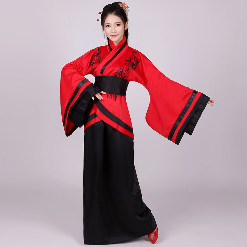 2025新款古装唐装拖尾汉服贵妃服装印花套装曲剧戏服表演服襦