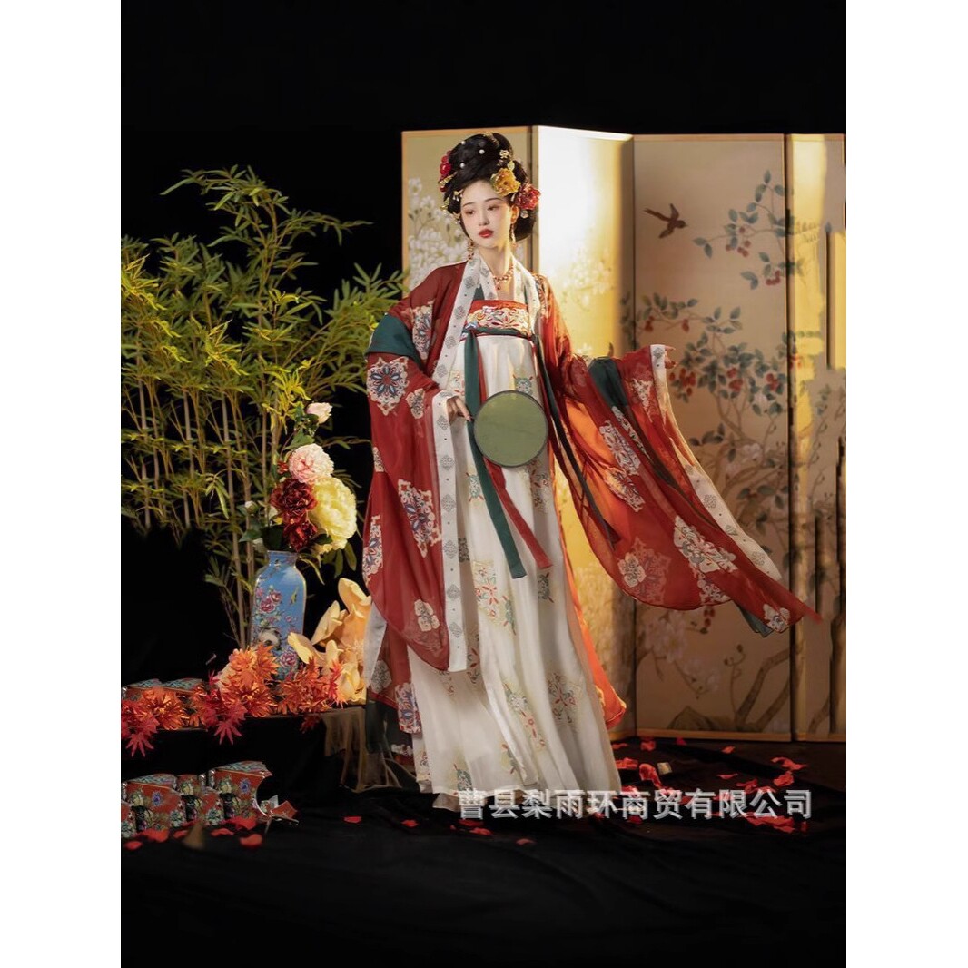 2026新款华裳羽衣唐制梦回长安齐胸刺绣破裙春夏套装古风仙气大袖