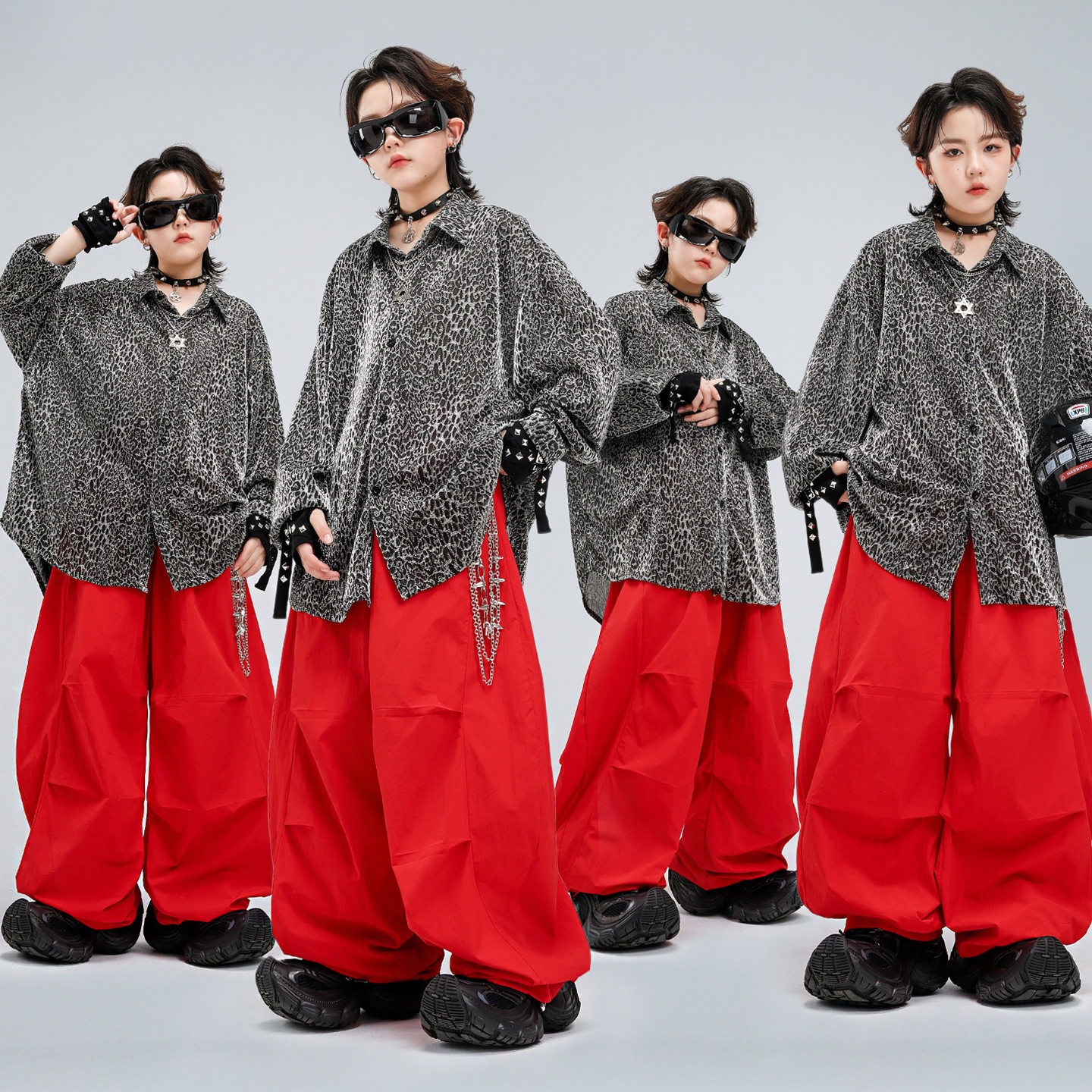 2026新款街舞儿童潮服小学生潮流套装舞蹈演出服爵士舞嘻哈hip