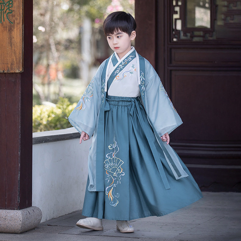 2026新款汉服男童夏季宋制儿童古装帅气古风国学唐装中国风小男孩