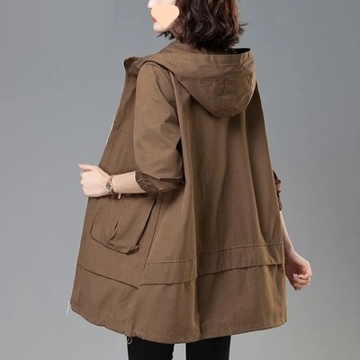 韩版宽松风衣女中长款春秋装2025年新款中年妈妈休闲洋气外套女潮