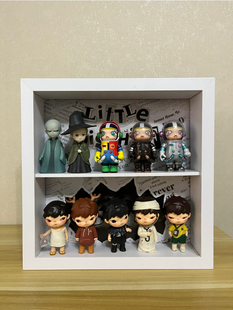 泡泡玛特小野三代宽恕之城盲盒展示相框手办展示盒收纳盒赠送背景