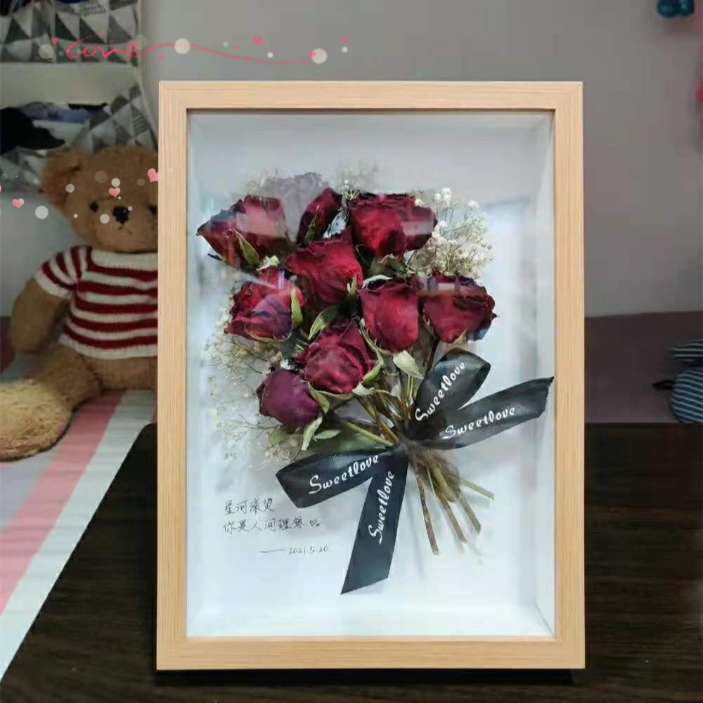 立体框中空4标本框情人节干花保存收纳相框永生花装饰框挂墙摆台