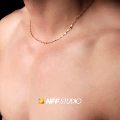 Titanium Steel Lip Chain Gold Plated Chain 40+5cm