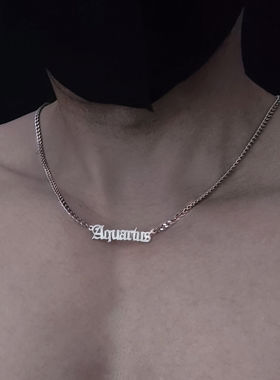 钛钢不锈钢精致12星座锁骨链