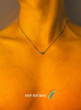 禁欲男士钛钢项链轻奢小众简约潮