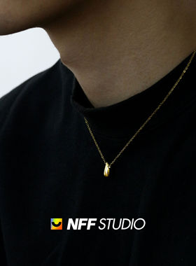 NFF钛钢水滴锁骨设计感嘻哈精致不掉色饰品欧美小众气质项链男女