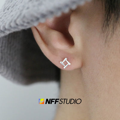 925纯银几何四边形情侣