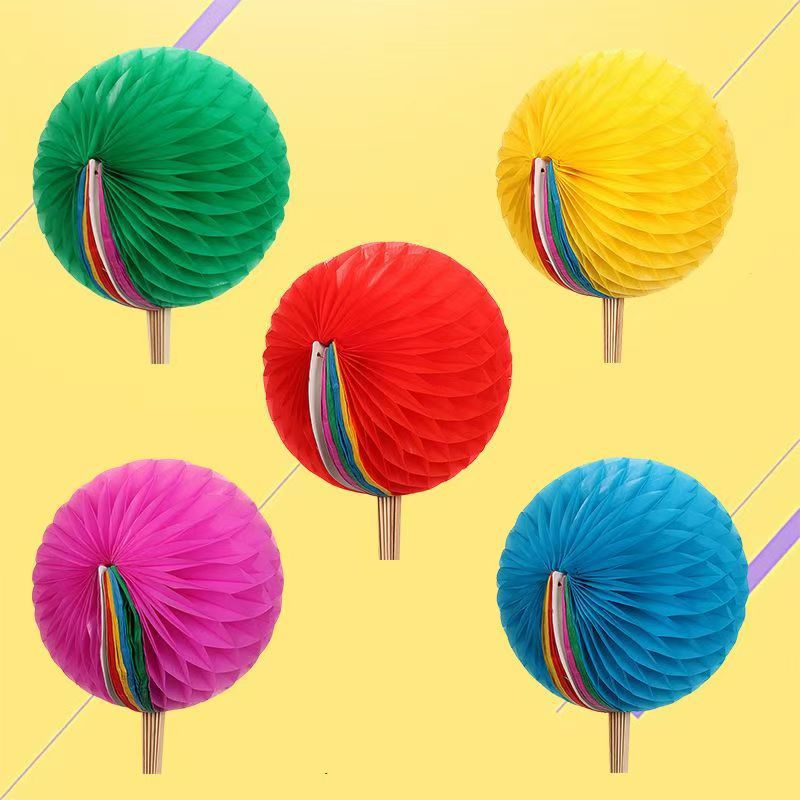 手翻花手翻球学校运动会开幕式手拿道具多色体操舞蹈表演变色扇子