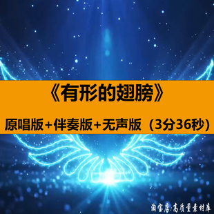 有形的翅膀张韶涵歌曲伴奏舞蹈表演出舞台LED大屏幕背景视频素材