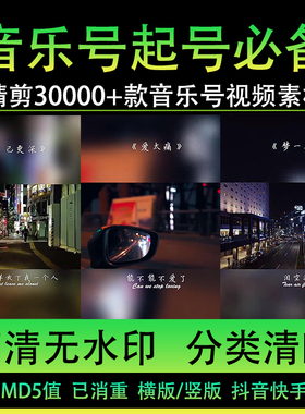 音乐号抖音起号情伤感民谣歌MV开车视角流泪高清自媒体短视频素材