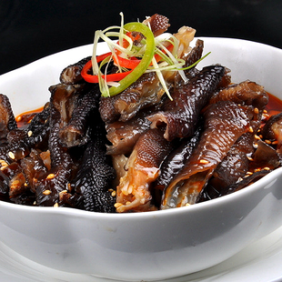 自贡特产麻辣土鸡脚去骨凤爪盐帮私房菜凤掌去骨乌鸡爪凤爪 即食