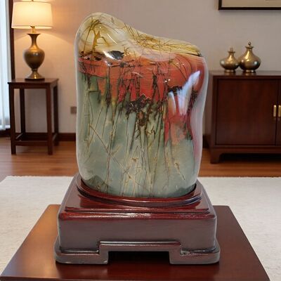 乳源彩石家居客厅办公室装饰摆件