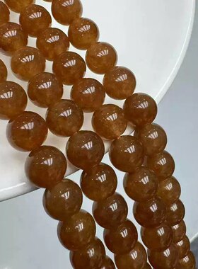 焦黄和田玉髓糖料散珠DIY配件