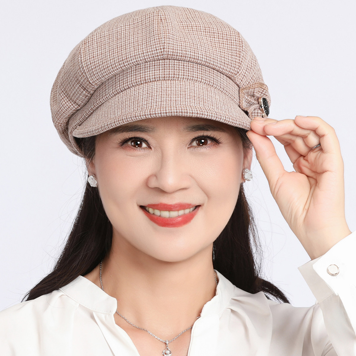 夏季老年人帽子薄款妈妈鸭舌帽