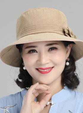 奶奶春秋中年妈妈薄款帽子