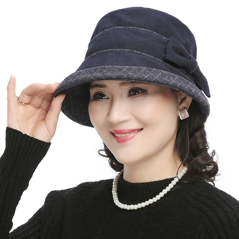中老年人帽子女士春秋保暖渔夫帽